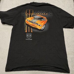 Dodge Challenger Shirt Mens Large Black Double Sided Graphic Dodge 2007 Promo